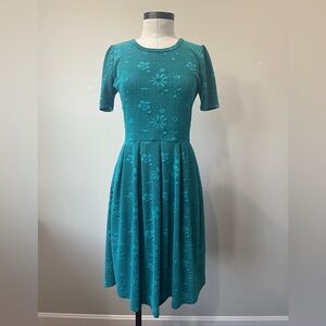 Elegant Lularoe Teal Floral Dress